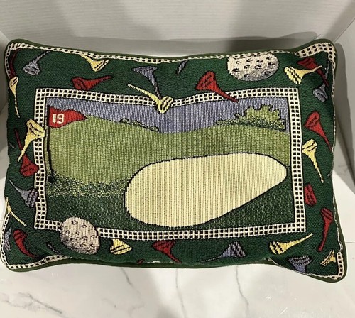 Vintage golf throw pillow 19th - vintage,