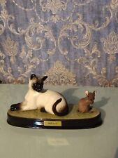 Vintage Beswick Collectable Figurine 'Watch It' Siamese Cat With A Mouse...