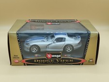 1/24 Dodge Viper GTS Coupe Grey 1997 Burago Made in Italy ref: 1515