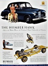 OLD VINTAGE ADVERT HUMBER HAWK