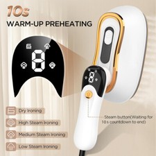 1200W Travel Clothes Steamer Portable Iron LCD Screen Powerful Steam Fast Heat