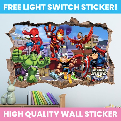 Avengers hole wall - in, sticker