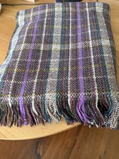 Large all wool blanket by Macnab. 61 x 72 ins . Fringed. Excellent condition.