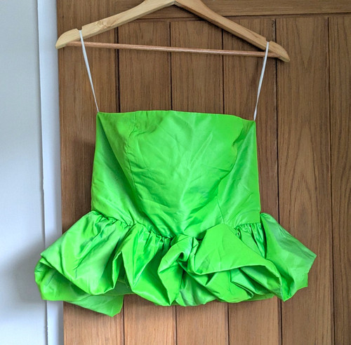 Zara women green satin - zara,