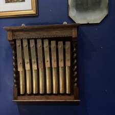 Antique Oak And Brass Dinner