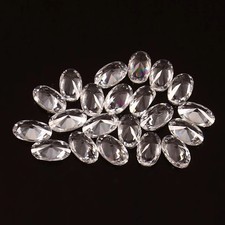 Natural White Sapphire 5-6 Ct Oval Cut 50 Pcs Certified Loose Gemstone Lot+ Gift