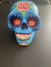 Wooden Sugar Skull Ornament