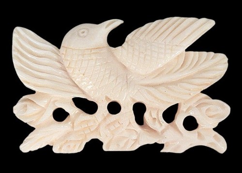 Vintage hand carved bird - vintage,