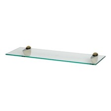 60cm Glass Floating Shelves Narrow Bathroom Wall Storage Display Shelf Unit