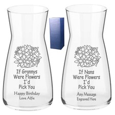 Engraved glass vase mother - engraved, mother's