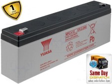 YUASA 12V 2.3Ah SLA Battery for Optima Compact Alarm Panels - NP2.3-12