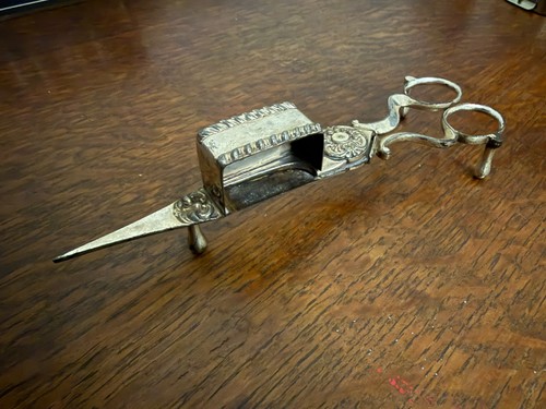 Antique silver candle snuffers - silver,