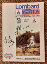 LOMBARD RAC RALLY 1988 - PROGRAMME  Multi Signed !!