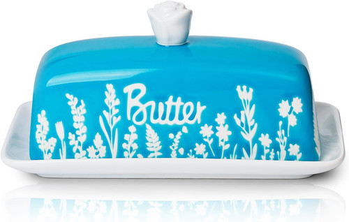 Ceramic butter dish with lid - dish,