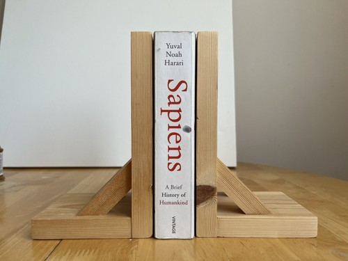 Wooden bookends