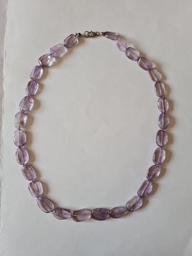 Amethyst bead necklace with - bead,