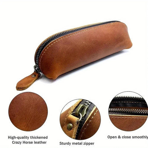 Vintage leather pencil - pencil, bag