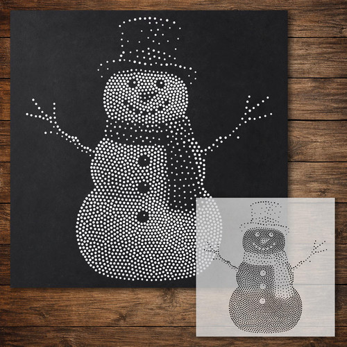 Christmas snowman stipple - christmas,
