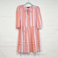M&S Dress Pink & Orange Stripe