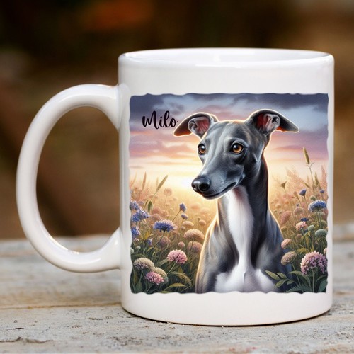 Personalised whippet dog mug - whippet,
