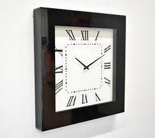 40x40Cm Large Black Wall Clock