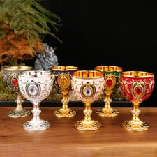 Vintage Medieval Metal Goblet Wine Cup Retro European Chalice Bar Party Decor UK