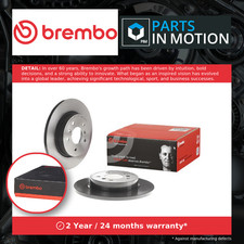 2x Brake Discs Pair Solid Rear