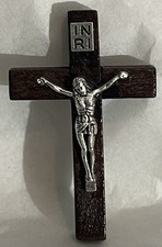 Small Wooden Crucifix Metal