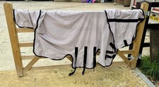 Kentucky Luxury Mesh Horse Detachable Neck Fly Rug - Beige 5ft9 RRP £139
