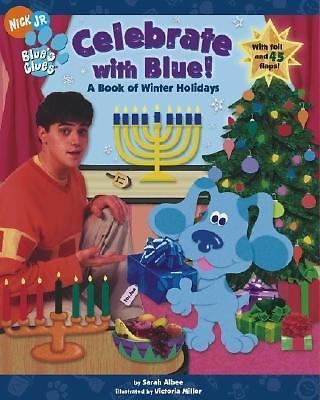 Celebrate with blue a - with,