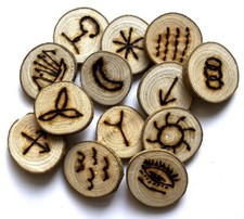 Wooden witches rune - witches,