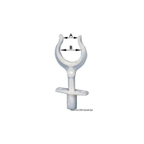 Rowlock oarlock nylon white - rowlock,