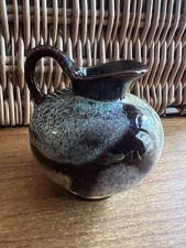 Vintage Fohr Keramik Vase Jug Brown Gold Ceramic Germany With Original Sticker