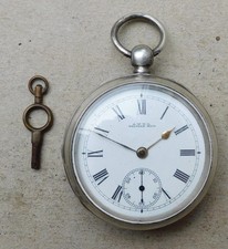 NO RESERVE 1890 Waltham Gents Silver Pocket Watch Vintage Antique