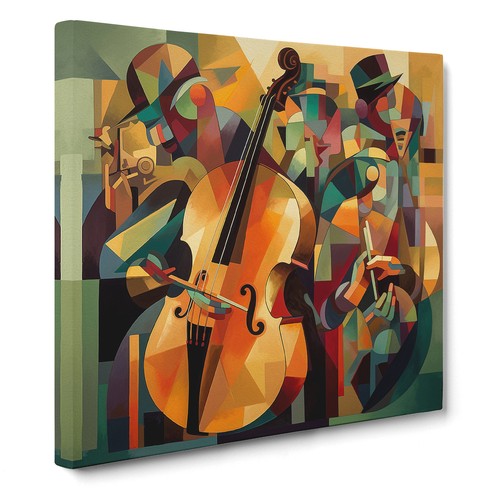 Jazz cubism canvas wall art - cubism,