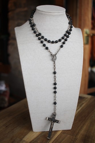 Vintage italian black bead - italian, &