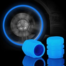 4Pcs Blue Luminous Tire Valve