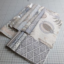 CRAFT fabric - Silver Grey curtain fabric samples from ILIV Silk Road collection