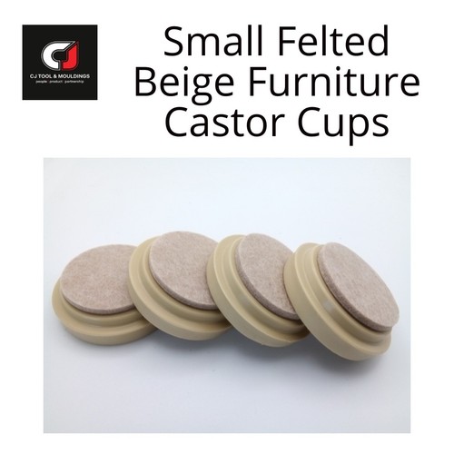 Felted small beige castor - small,