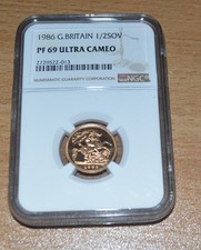 1986 Gold Proof 1/2 Half Sovereign Graded NGC PF69 ULTRA CAMEO