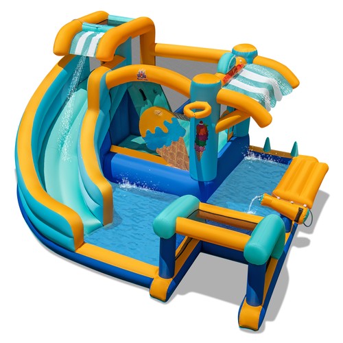 Inflatable water slide bounce - water,