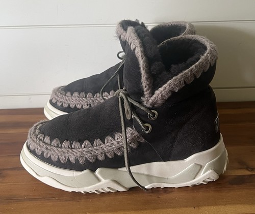 Mou eskimo sneakers charcoal - mou,
