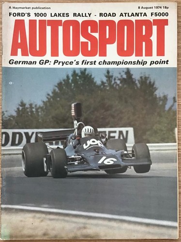 Autosport magazine aug 1974 - magazine,