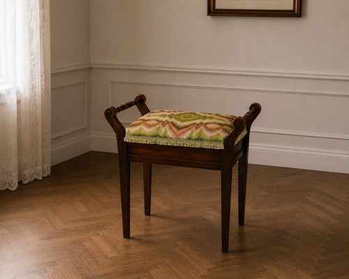Vintage piano stool sewing - vintage,