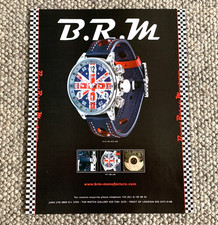 BRM B.R.M V12 44 GT UK + V6 FRAMEABLE COLLECTIBLE ORIGINAL CLASSIC WATCH ADVERT