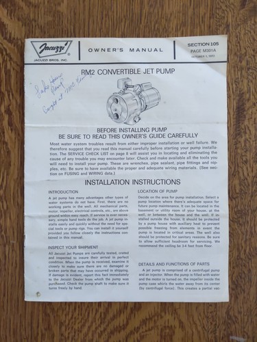 Vintage original 1972 jacuzzi - vintage,