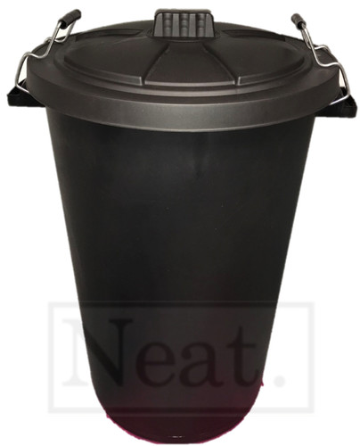 Lrg black garden dustbin - dustbin-, 90l