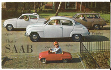 Saab 96 95 GT 850 2-Stroke 1963-64 UK & USA Market Small Format Foldout Brochure