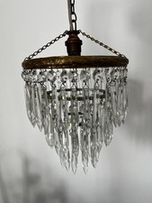 Vintage 3 Tier Circular Waterfall Chandelier With Ceiling Attachment