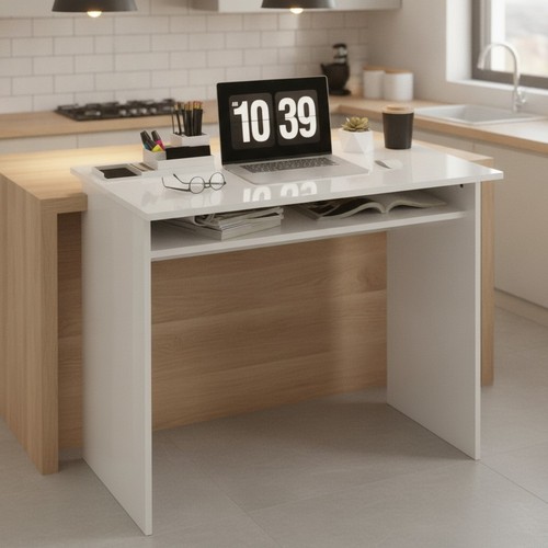 Modern white home office desk - modern,